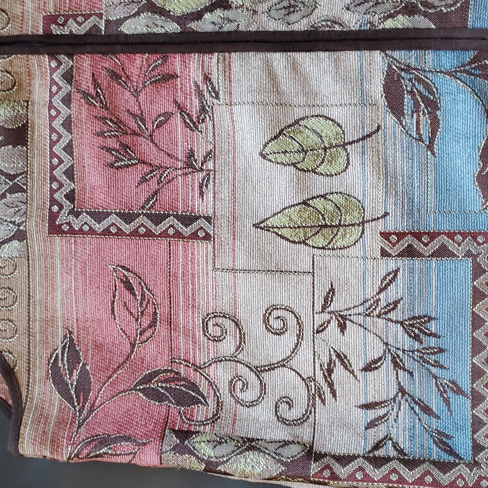 ALFRED DUNNER CIDER HOUSE Tapestry ZIP VEST Colorful Leaf Pattern 16 P Petite - Picture 3 of 5